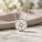 IGI Certified 3 Carat Lab Grown Diamond Solitaire Necklace for Women Lab - ( E-VS1 ) - Rosec Jewels
