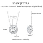 IGI Certified Round Lab Grown Diamond Wedding Necklace for Women Lab - ( E-VS1 ) - Rosec Jewels