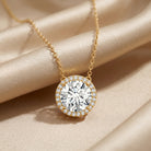 IGI Certified Round Lab Grown Diamond Wedding Necklace for Women Lab - ( E-VS1 ) - Rosec Jewels