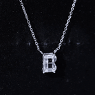 Rosec Jewels-2 Carat Initial B Necklace with Certified Lab Grown Diamond