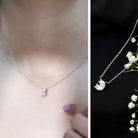Rosec Jewels-Fancy Cut 2 Carat Lab Grown Diamond Letter C Necklace with Chain