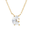 Rosec Jewels-Fancy Cut 2 Carat Lab Grown Diamond Letter C Necklace with Chain