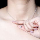 Rosec Jewels-2 Carat Lab Grown Diamond Letter E Necklace for Her