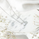 Rosec Jewels-Solitaire Lab Grown 2 Carat Diamond Initial O Necklace with Chain