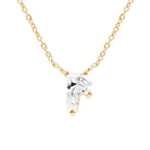 Rosec Jewels-2 Carat Lab Grown Diamond P Initial Necklace with Certificate