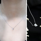 Rosec Jewels-2 Carat Solitaire Lab Created Diamond Initial Q Necklace