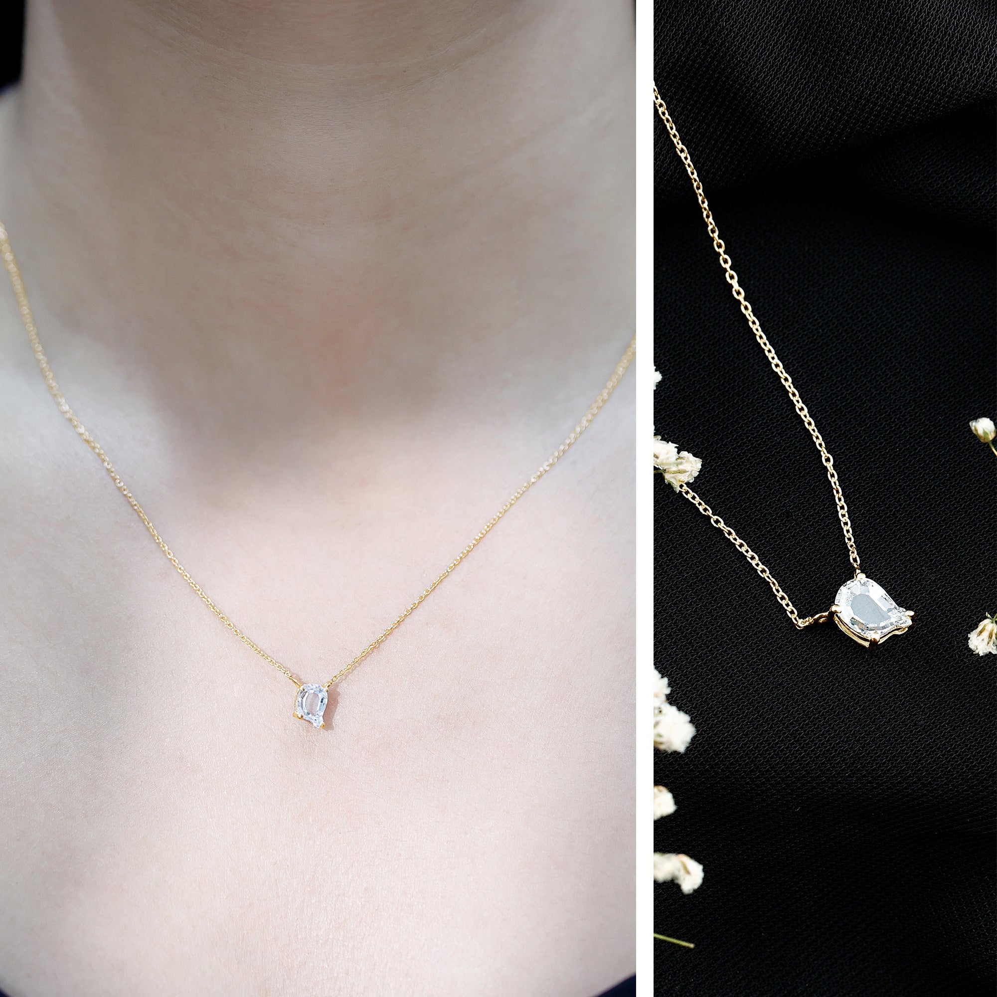 Rosec Jewels-2 Carat Solitaire Lab Created Diamond Initial Q Necklace
