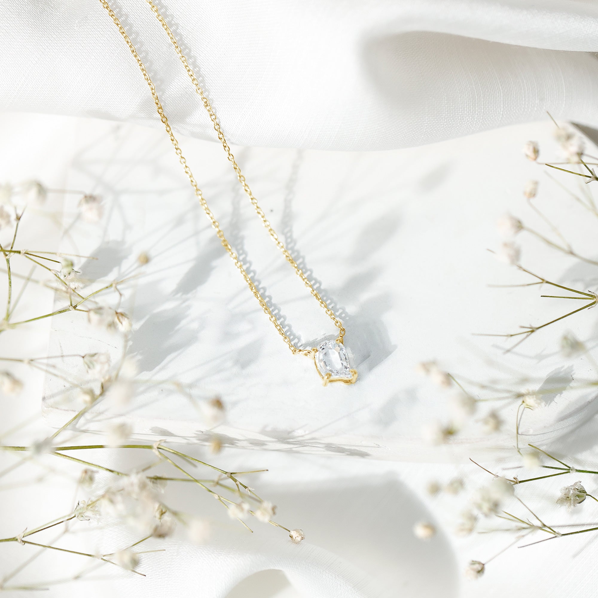 Rosec Jewels-2 Carat Solitaire Lab Created Diamond Initial Q Necklace