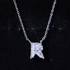 Rosec Jewels-Fancy Cut 2 Carat Lab Grown Diamond Letter R Necklace for Her