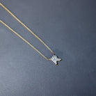 Rosec Jewels-Fancy Cut 2 Carat Lab Grown Diamond Letter R Necklace for Her