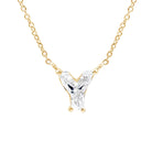 Rosec Jewels-Fancy 2 Carat Lab Created Diamond Letter Y Necklace with Chain