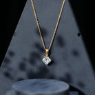 Rosec Jewels-0.8 Carat Lily Cut Lab Grown Diamond Solitaire Necklace with Certificate
