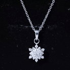 Certified Round Cut Moissanite Snowflakes Necklace for Women D-VS1 - Rosec Jewels