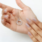 Certified Diamond Eternity Circle Necklace For Her Natural - ( HI-SI ) - Rosec Jewels
