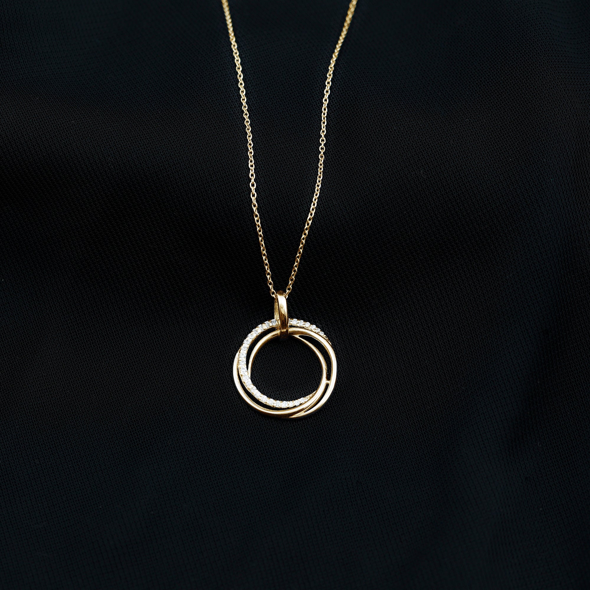 Certified Diamond Eternity Circle Necklace For Her Natural - ( HI-SI ) - Rosec Jewels