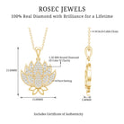 Diamond Designer Lotus Flower Necklace Natural - ( HI-SI ) - Rosec Jewels