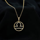 Certified Moissanite Libra Zodiac Sign Pendant Necklace D-VS1 - Rosec Jewels