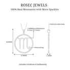 Certified Moissanite Scorpio Zodiac Pendant Necklace D-VS1 - Rosec Jewels