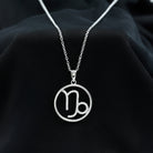 Moissanite Capricorn Sign Pendant Necklace - Rosec Jewels