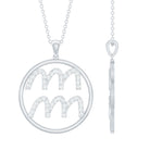 Certified Moissanite Zodiac Aquarius Pendant Necklace D-VS1 - Rosec Jewels