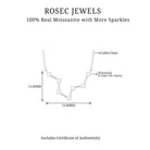 Moissanite Aquarius Zodiac Constellation Necklace - Rosec Jewels