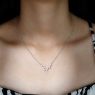 Moissanite Constellation Aquarius Zodiac Sign Necklace D-VS1 - Rosec Jewels