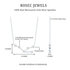 Moissanite Constellation Taurus Zodiac Sign Necklace D-VS1 - Rosec Jewels