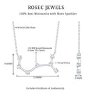 Certified Moissanite Constellation Scorpio Zodiac Necklace D-VS1 - Rosec Jewels