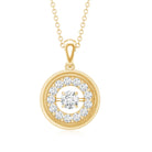 Certified Moissanite Classic Halo Pendant D-VS1 - Rosec Jewels