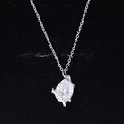2 Carat Pear Shaped Moissanite Solitaire Pendant in Silver D-VS1 92.5 Sterling Silver - Rosec Jewels