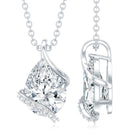 2.2 Carat Certified Moissanite Designer Teardrop Pendant D-VS1 - Rosec Jewels