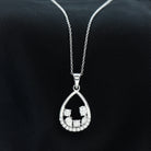 Designer Moissanite Teardrop Pendant Necklace D-VS1 - Rosec Jewels