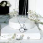 Bezel Set Cubic Zirconia Solitaire Necklace with Silver Chain AAAAA 92.5 Sterling Silver - Rosec Jewels