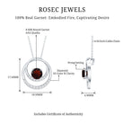 Garnet and Diamond Promise Eternity Pendant Necklace AAA - Rosec Jewels