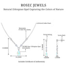 Natural Ethiopian Opal and Moissanite Teardrop Jewelry Set AAA - Rosec Jewels