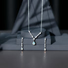 Natural Ethiopian Opal and Moissanite Teardrop Jewelry Set AAA - Rosec Jewels