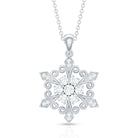 Vintage Inspired Moissanite Snowflake Pendant Necklace D-VS1 - Rosec Jewels
