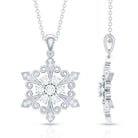 Vintage Inspired Moissanite Snowflake Pendant Necklace D-VS1 - Rosec Jewels