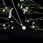 Sterling Silver 2 Carat Moissanite Heart Pendant Necklace D-VS1 92.5 Sterling Silver - Rosec Jewels