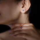 2.25 CT Princess Cut Solitaire Tanzanite Jewelry Set in Gold Tanzanite - ( AAA ) - Quality - Rosec Jewels