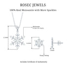 1.5 CT Contemporary Moissanite Snowflake Silver Jewelry Set - Rosec Jewels