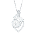 Certified Moissanite Designer Infinity Necklace With Chain D-VS1 - Rosec Jewels