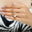 Certified Moissanite Star Pendant Necklace - Rosec Jewels