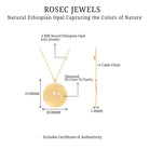 Ethiopian Opal Libra Zodiac Pendant with Diamond Ethiopian Opal - ( AAA ) - Quality - Rosec Jewels
