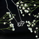 Moissanite Infinity Heart Necklace In Sterling Silver D-VS1 92.5 Sterling Silver - Rosec Jewels
