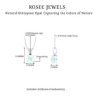 8X8 MM Round Shape Ethiopian Opal Solitaire Pendant in 4 Prong Setting with Decorative Bail Ethiopian Opal - ( AAA ) - Quality - Rosec Jewels