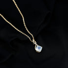 1.50 CT Infinity Pendant Necklace with Moonstone Solitaire and Diamond Moonstone - ( AAA ) - Quality - Rosec Jewels