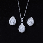 Certified Moissanite Teardrop Jewelry Set D-VS1 - Rosec Jewels