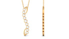 Rosec Jewels-Bezel Set Round Diamond Designer Dangle Necklace in Gold