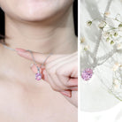 Certified 4 Carat Lab Grown Pink Sapphire Oval Necklace with Silver Chain AAAA 92.5 Sterling Silver - Rosec Jewels